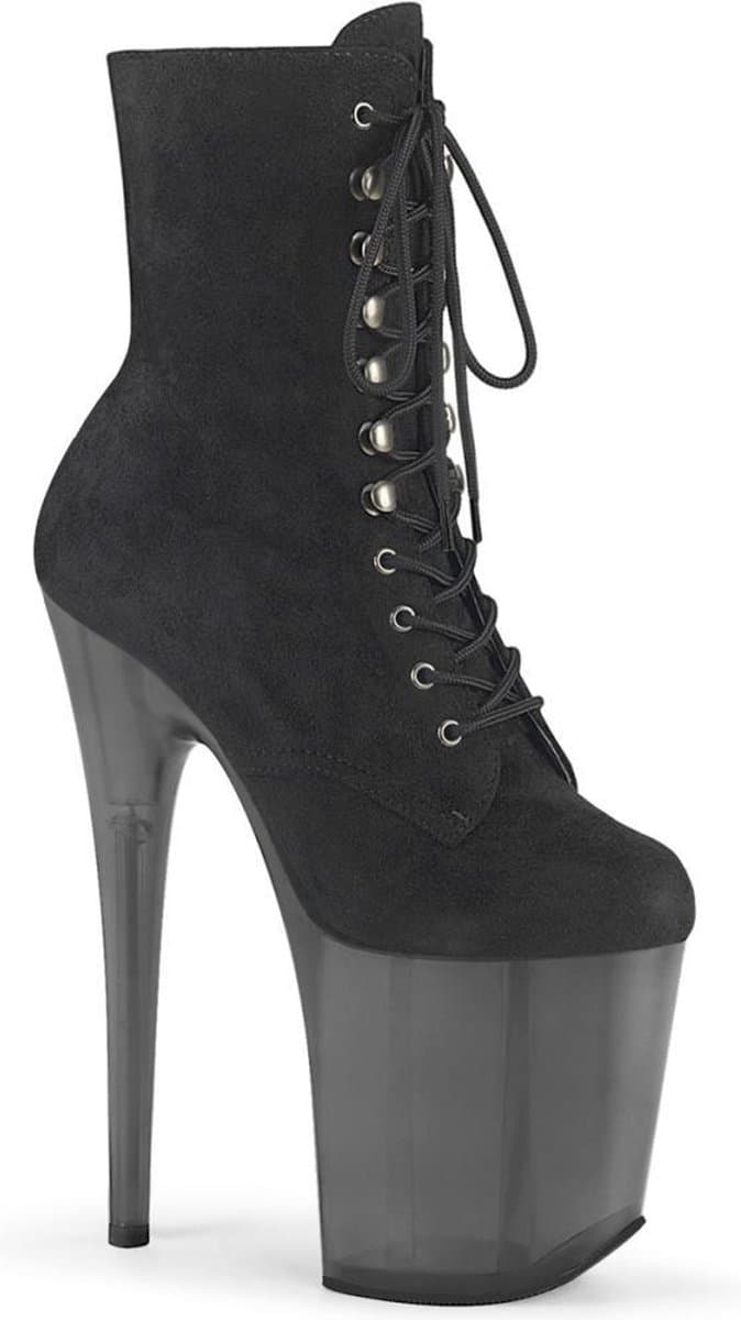 Pleaser - FLAMINGO-1020FST Plateau Laarzen, Paaldans schoenen - Paaldans schoenen - 35 Shoes - Zwart — afbeelding 1