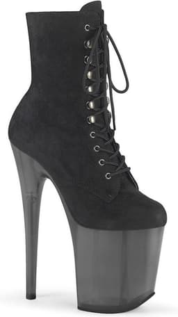 Pleaser - FLAMINGO-1020FST Plateau Laarzen, Paaldans schoenen - Paaldans schoenen - 35 Shoes - Zwart — thumbnail 1