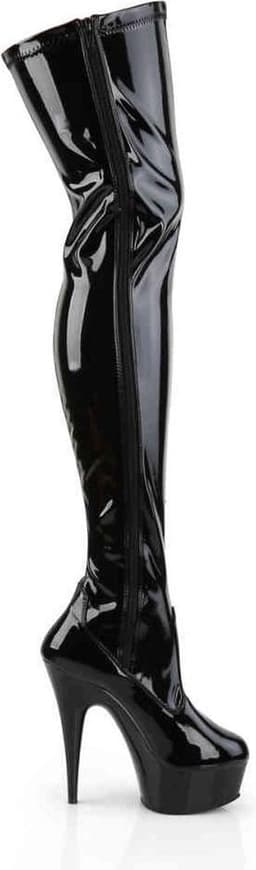 Pleaser - DELIGHT-3050 Plateau overknee Laarzen - US 14 - 45 Shoes - Zwart — thumbnail 5