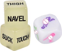 Sex dobbelstenen - 3 stuks - Glow in the dark dobbelstenen - sex standjes dobbelsteen - Sexspel - Vrijgezellenfeest — thumbnail 1