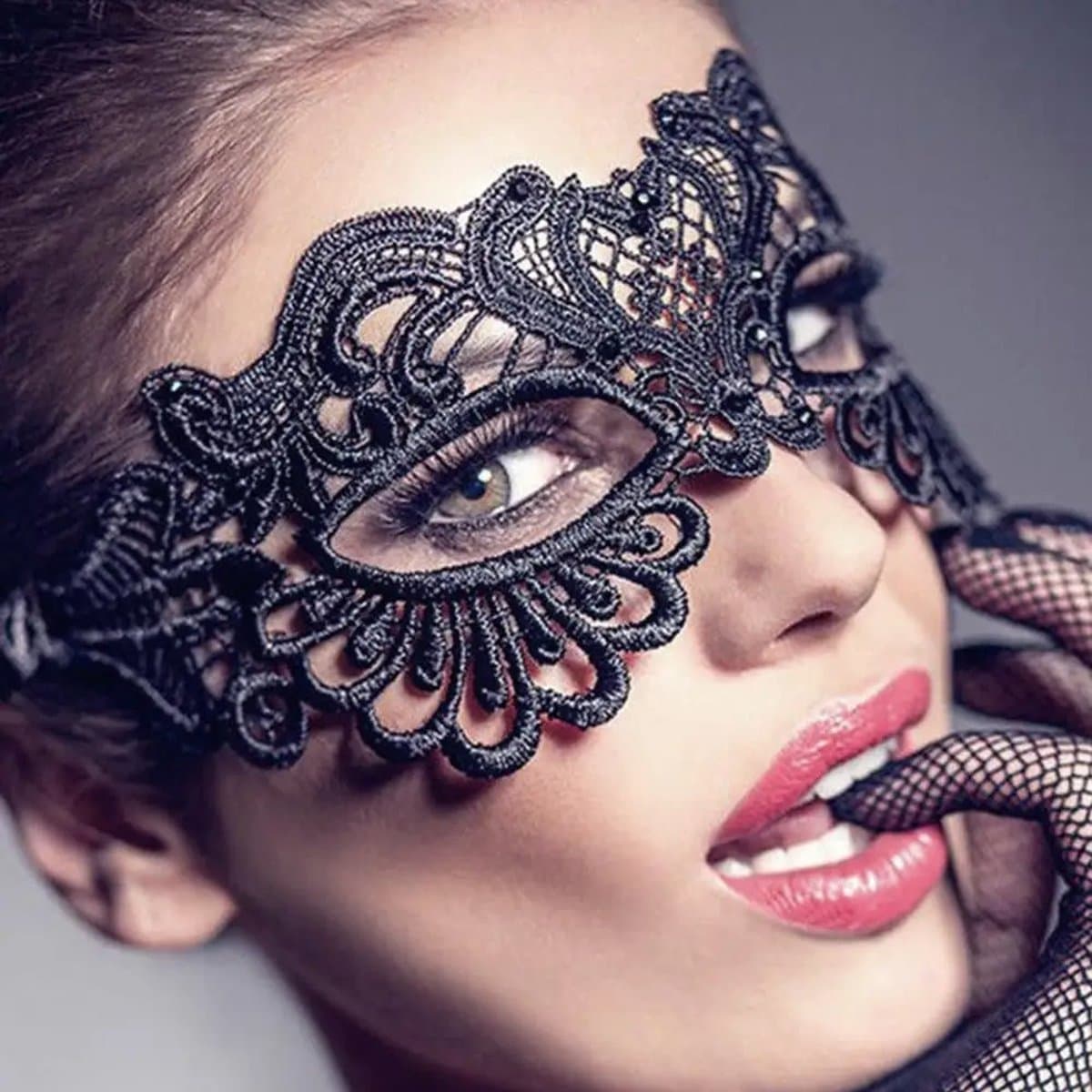 Zwart Kant Oogmasker Dames – Masquerade Masker – Venetiaans Masker – Sm / Feest Masker — afbeelding 1