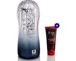 Toys Hub® Masturbator voor Man met Glijmiddel – Ebook Masturberen - Pocket Pussy - Realistisch – Vacuümfunctie – Blowjob – Kunstvagina - Sex Toys voor Mannen - 16,5 CM