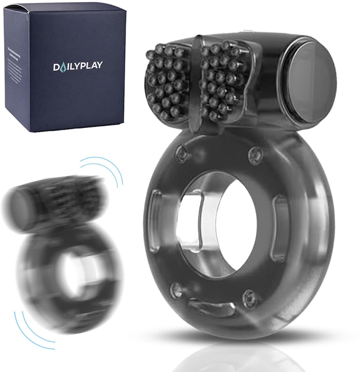 Dailyplay Vibrerende Cockring – Penisring voor Mannen en Koppels – Sex Toys – Seksspeeltjes Heren – Rekbaar — afbeelding 1
