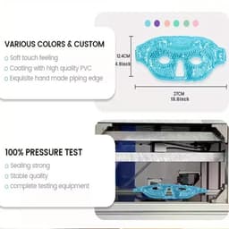 IJs Gezicht- en Oogmasker – Gel Kralen Koelmasker – Herbruikbaar Spa Wrap – Blauw – Tegen Wallen en Vermoeide Ogen – Koud Gezichtsmasker – Ontspannende Huidverzorging – Voor Vrouwen en Mannen — thumbnail 2