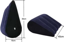 Killogood Opblaasbare waaipillow blauw – draagbaar kussen 45x36x16 cm — thumbnail 2