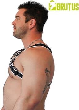 BRUTUS Vegan Puppy Harness Black-White L/XL — thumbnail 4