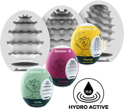 Satisfyer Masturbator Egg, verschillende structuren, hydro-actief TPE, geen glijmiddel nodig, voor eenmalig gebruik — thumbnail 1
