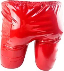 BamBella ® - Boxer short Maat L/XL Datex Rood (Latex en stof SM kleding BDSM erotische heren kleding ondergoed lingerie onderbroek zwart — thumbnail 4