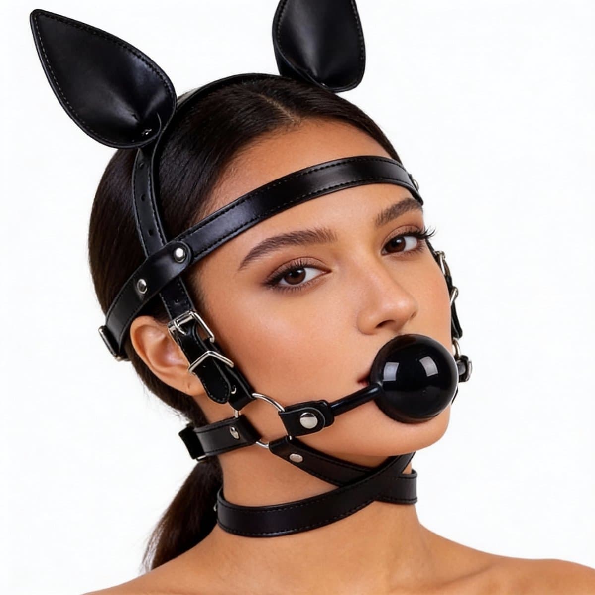BDSM Gag Harnas - Bal - Seks - Unisex - Sex - Gezicht - SM - Slaaf - Masker — afbeelding 1