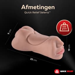 Quick Relief Selena™ - Masturbator - Pocket Pussy - 3 in 1 - Blowjob Simulator - Seks Toys voor Mannen - Kunstvagina - voor Heren - Sex Speeltje - Seks - Stroker — thumbnail 3