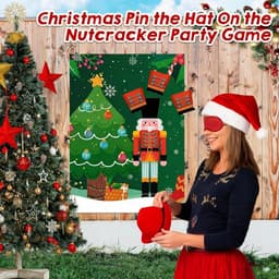 Kerstspelletjes - Feestspel Familie - Kerstfeest Activiteit - Interactief Blinddoek - 51x28 cm — thumbnail 4