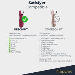 Vibrator Oplader - Nieuwe Modellen - USB Magnetische Oplaadkabel Zwart - Compatibel met o.a. Pro 2 Generation 3, Curvy, Pro 3, Pro 4+, Vibes, Luxury — thumbnail 2