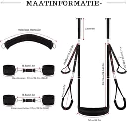 Core® Sex Schommel - Sex Swing Extra Stevig – Seksschommel – Zwart - 32cm x 25cm x 11cm — thumbnail 2