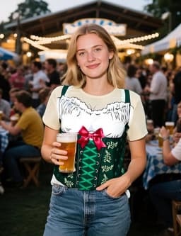 Dames T-Shirt in Beierse Oktoberfest Stijl | Dirndl Blouse Shirt — thumbnail 3