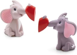 Set van 2 Liefdes Olifanten Figuren met Magneet Hart in Geschenkdoos Grijs — thumbnail 3