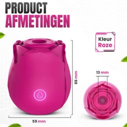 Roos Vibrator 10 standen waterproof clitoris zuigend rosé vibrator speeltjes voor vrouwen Adorime Sucking Vibrator Clitoral Suction Clot Clitoris Clit Sucker Nipple Stimulator Sex Toys Red Rose Vibrator for Women Sex — thumbnail 4