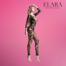 Elara - Olivia - Bodystocking Erotische Lingerie met Open Kruis - Catsuit - S t/m XL - Sexy Dames Lingerie - Bodysuit — thumbnail 4