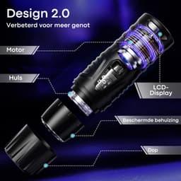 Sensa Automatische Masturbator voor Mannen - Sex Toy Elektrisch - Handsfree Pocket Pussy - 7 Stuwende & Roterende standen - Inclusief verstelbare standaard - Met Visueel Venster — thumbnail 2