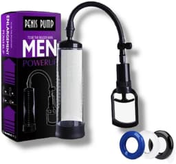 Men Penis pomp - Cockring - Penis pomp Met Penisring - Sex toys voor mannen - Penis Extender -Erectiepomp met penisringen — thumbnail 1