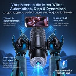 Pocket pussy met 7 stoot- & rotatiestanden en appbediening – Sex toys voor mannen zelf aftrekken – Nep vagina – Nep kut – Masturbator voor man automatisch – Blowjob simulator – Happy Secrets — thumbnail 2