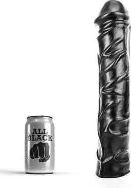 All Black Grote zwarte realistische dildo 33 cm — thumbnail 1