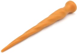 Gold Play - Extra Lange Anaal Dildo - Zachte Siliconen - Twist - Maat M — thumbnail 1