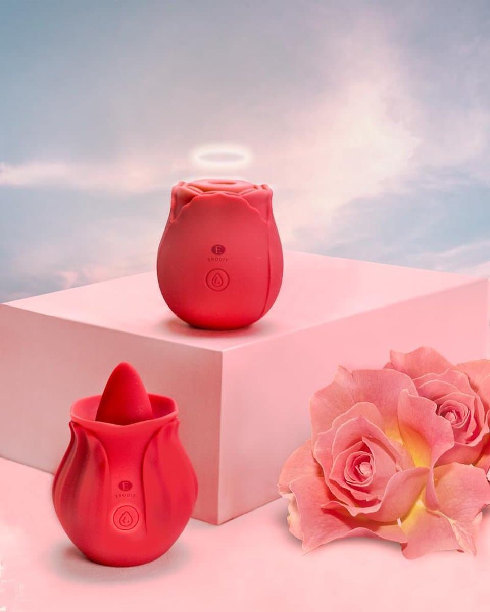 Erodit® Oral Pleasure cadeau geschenkset- 2 Vibrators voor vrouwen - Zuig vibrators voor vrouwen- Tong vibrator- Lik vibrator voor clitoris- verschillende modes– Cadeau voor Vrouw- Erotiek- Seksspeeltjes voor vrouwen — afbeelding 1