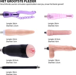 Auxfun® Basic Sexmachine Pakket Rémy Voor hem en haar! — thumbnail 4