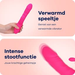 MyFantasy® Stotende Rabbit Vibrator - Verwarmbaar - Pulsing Clitoris en G-spot Stimulator - Vibrators voor Vrouwen Realistisch - Sex Toys voor Koppels - Kamasutra Seksspeeltjes - Tarzan Vibrator Dildo - Roze — thumbnail 2