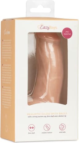 Dildo met ballen 12 cm - Beige — thumbnail 4