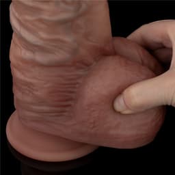 Dubbellaags Realistische Dildo 27 Cm. - Meest Realistische Dildo - Dual Layered Silicone Dildo XXL — thumbnail 5