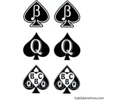 BBC Tattoo - QoS tattoo - Queen of Spades tatoeage - 18+ tijdelijke tattoo - neptattoo volwassenen - erotische tattoos - temporary tattoo - erotiek
