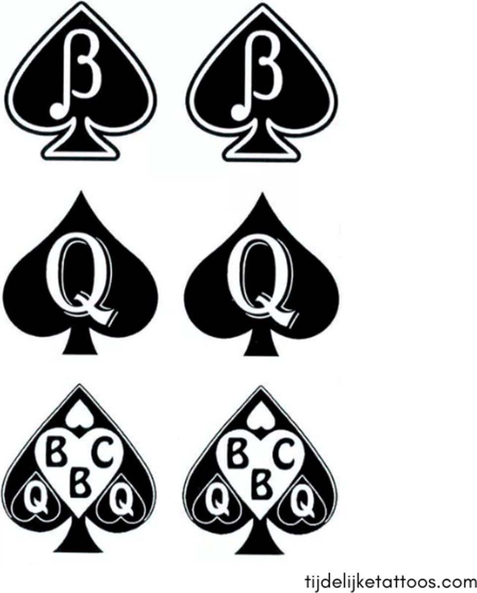 BBC Tattoo - QoS tattoo - Queen of Spades tatoeage - 18+ tijdelijke tattoo - neptattoo volwassenen - erotische tattoos - temporary tattoo - erotiek — afbeelding 1