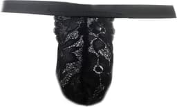 BamBella® Slip kant voor mannen - XS - ring doorzichtig Erotische Sexy Lingerie Heren - Zwart mannen ondergoed slip — thumbnail 3