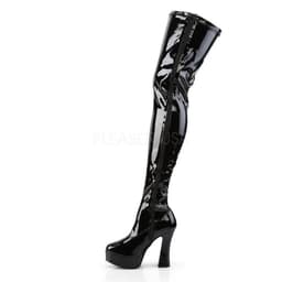 Pleaser - ELECTRA-3000Z Plateau overknee Laarzen - US 10 - 40 Shoes - Zwart — thumbnail 4