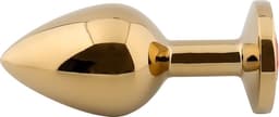Banoch - Buttplug Aurora Hot Pink gold Large - gouden Metalen buttplug - Diamant steen - Roze — thumbnail 2