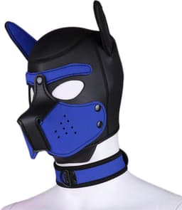 Banoch - Lindo Perrito Azul Neoprene - hondenmasker puppy play blauw neopreen — thumbnail 5