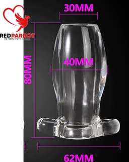 Holle buttplug PRO | Tunnel plug | Luxe uitvoering | Transparant | Siliconen | Anaal | Kont | Anus | Anaalplug — thumbnail 2