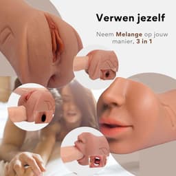 ME'ADAM Melange™ - 3D Realistische Masturbator - Inclusief opbergtas & glijmiddel - 3 in 1 - Vagina, Anus & Mond - Sex toys voor mannen - Realistische vagina - Pocket Pussy - kunstvagina — thumbnail 2