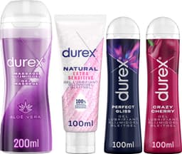 Durex - 4 Glijmiddelen - Aloe Vera- Natural extra sensitive - Perfect Gliss - Crazy Cherry - 500ml — thumbnail 1