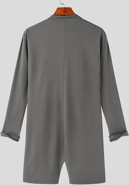 Heren Jumpsuit Grijs – Lange Mouwen Playsuit – Casual Comfort Outfit — thumbnail 4