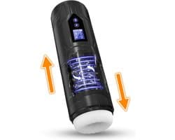 Storm 3 in 1 High End Masturbator met LED Display - Krachtige Masturbator - Watervast Ontwerp - Masturbator voor in bad of onder de douche - Roteren Vibreren en Stotende Masturbator