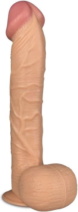 Realistische XXL King Size Dildo 30,5 cm lang en 5.5 cm dik - Levensechte Grote Dildo 30 cm lang - Realistische dildo met balzak en stevige zuignap - Realistische Dildo Met Zuignap en Balzak — thumbnail 4