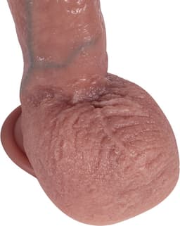 Quick Relief Dildo Ultra Realistic™ - Realistische Dildo met Balzak en Zuignap - Siliconen - Dubbel gelaagd - Anaal - Vaginaal - 21 CM — thumbnail 5
