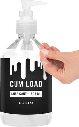 Lusty Cum Load Sperma Glijmiddel - 500 ml - Nieuwe Formule - Hybride Glijmiddel - Op Water- en Siliconenbasis — thumbnail 1