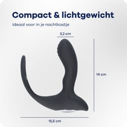 MyFantasy Prostaat Stimulator met Cockring – 42°C – Bestuurbaar met Nederlandse App – Prostaat Vibrator – Sex Toys voor Mannen & Koppels - Anaal Vibrator - Anale Speeltjes voor Mannen - Kamasutra Seksspeeltjes - Vibrerende Buttplug Dildo - Zwart — thumbnail 4