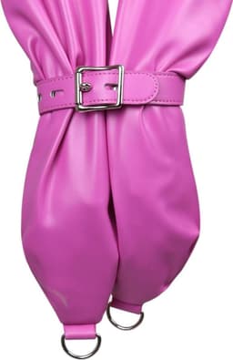 Banoch - Open Breast Straight Jacket Pink - pu leer dwangbuis bondage - Roze — thumbnail 2