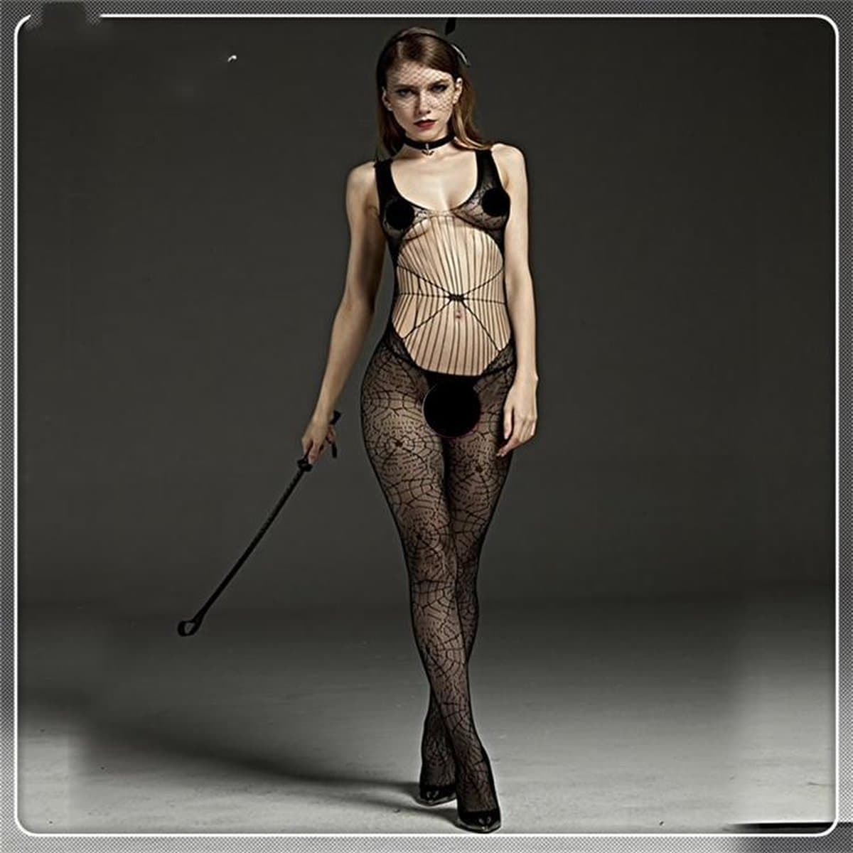 Zwarte Bodystocking - Martina — afbeelding 1