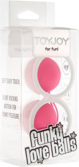 ToyJoy Funky Love Balls - Vaginale Balletjes - Roze - Ø 35 mm — thumbnail 4