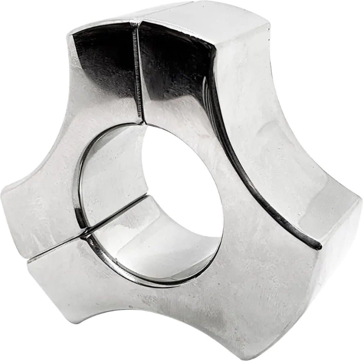 Black Label - Triad - Magnetische Ball Stretcher - 30 x 35 mm - RVS - Zilver — afbeelding 1
